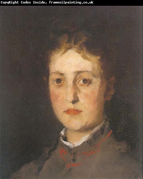 Leibl, Wilhelm Portrait of Lina Kirchdorffer